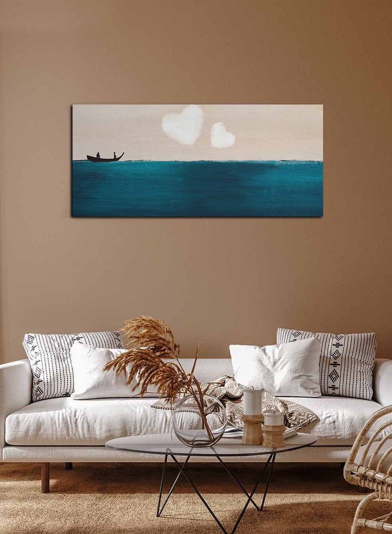 لوحة كانفاس على إطار خشبي بمنظر بانوراما، تصميم عمل فني تجريدي، للمنزل، غرفة المعيشة، المكتب، الديكور - Image 2