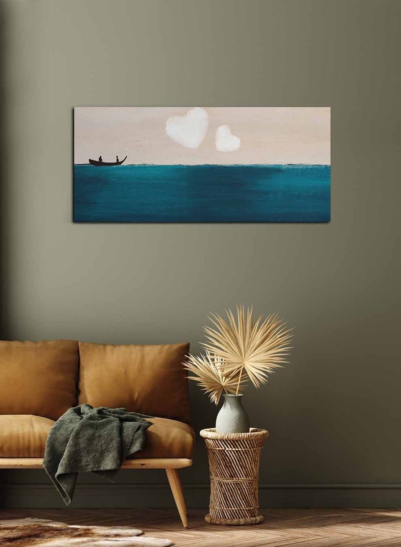 لوحة كانفاس على إطار خشبي بمنظر بانوراما، تصميم عمل فني تجريدي، للمنزل، غرفة المعيشة، المكتب، الديكور - Image 1