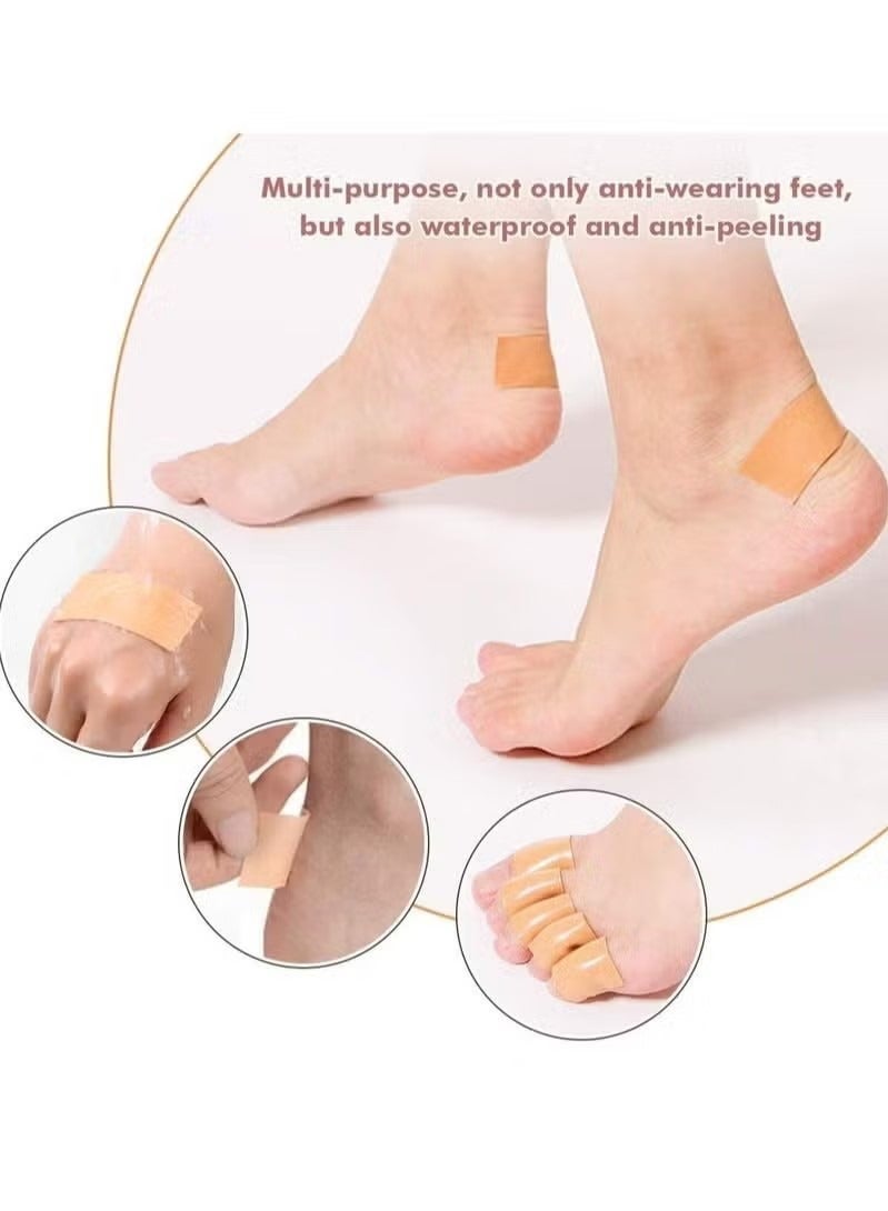 SYOSI 4 Rolls Foot Hand Care Protector Sticker, Heel for Men and Women Heel Sticker Silicone Gel Protector, Waterproof Foam Heel Sticker Tape for Feet Toe Finger to Prevention Blister, Chafing, Friction - Image 2