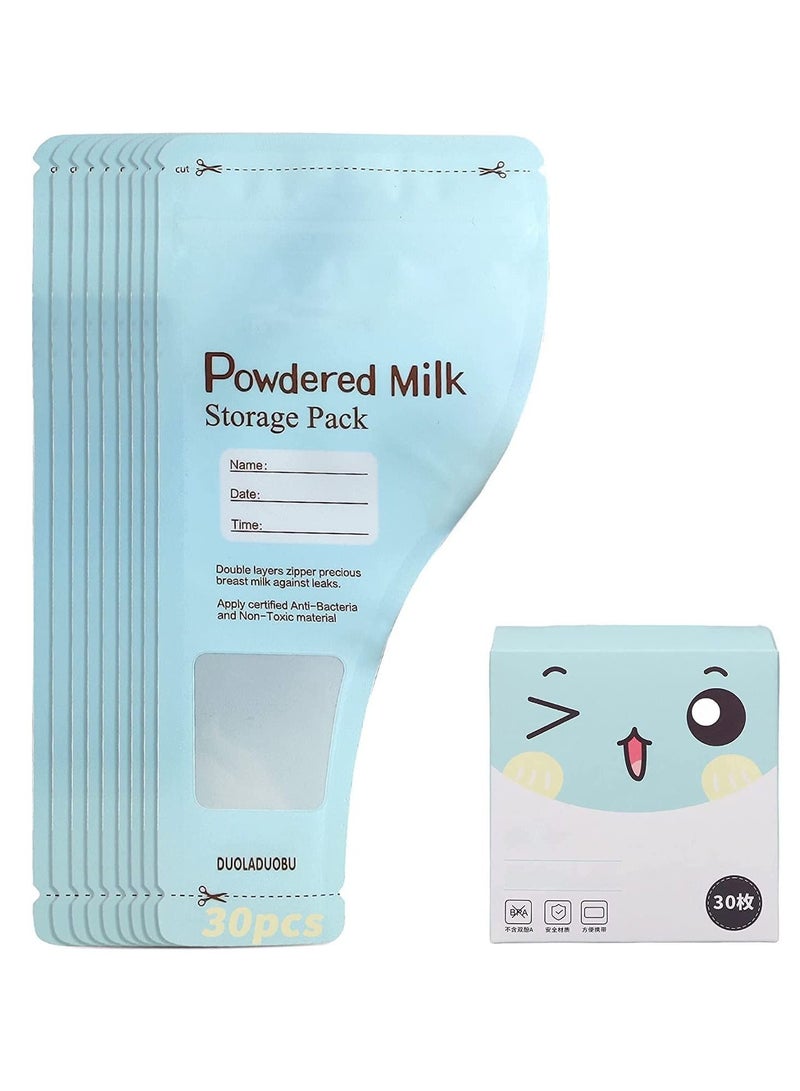 SYOSI Portable Milk Powder Storage Bag Disposable Baby Feeding Food Milk Powder Sealed and Leakproof Pouches Container Formula Dispenser for Newborn Parents and Family Travel 30 Pieces - Image 1