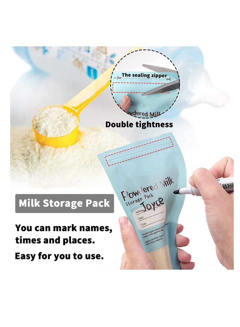 SYOSI Portable Milk Powder Storage Bag Disposable Baby Feeding Food Milk Powder Sealed and Leakproof Pouches Container Formula Dispenser for Newborn Parents and Family Travel 30 Pieces - Image 2