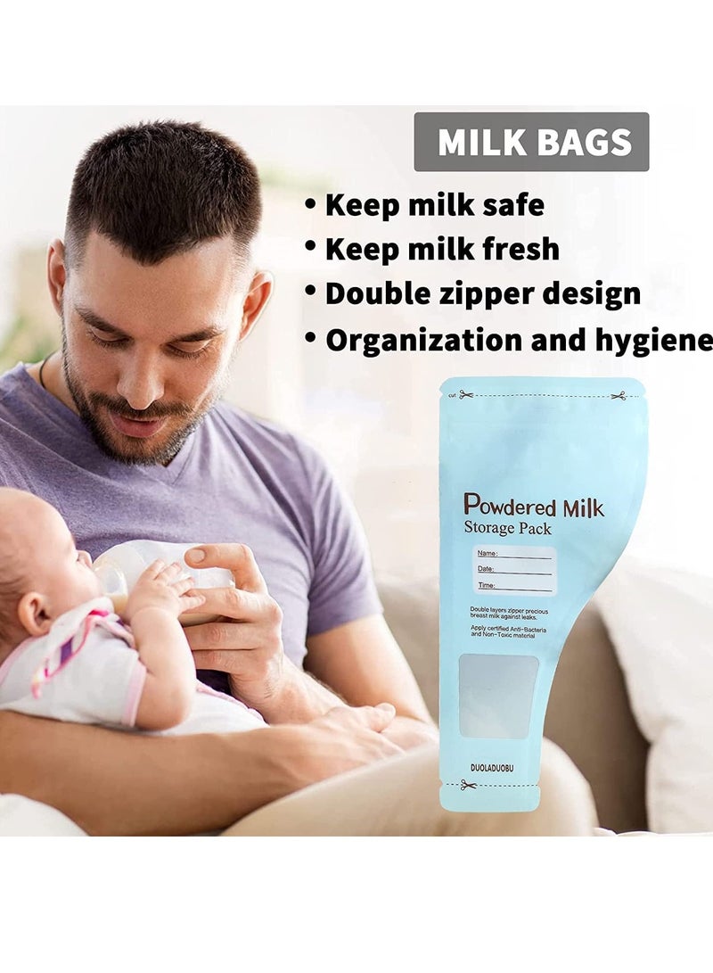 SYOSI Portable Milk Powder Storage Bag Disposable Baby Feeding Food Milk Powder Sealed and Leakproof Pouches Container Formula Dispenser for Newborn Parents and Family Travel 30 Pieces - Image 5