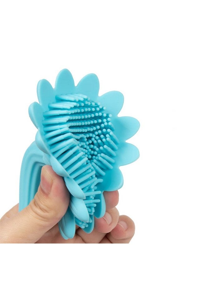 Shopurb Baby Shampoo Brush, Fine Bristles Silicone Bath Brush Handle Designs Skin-Friendly Comfort Convenient Silicone for Bathroom for Baby - Image 3