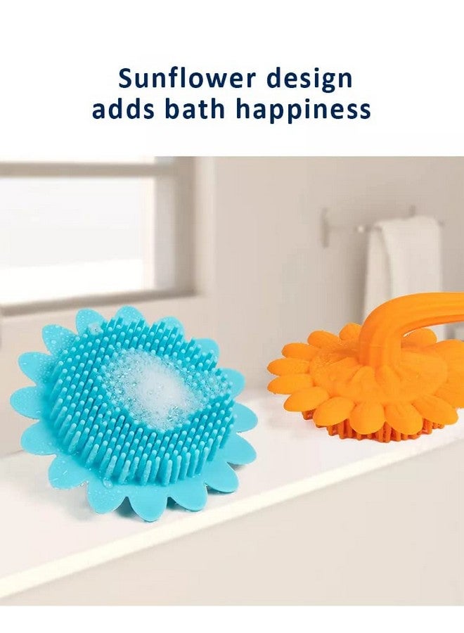 Shopurb Baby Shampoo Brush, Fine Bristles Silicone Bath Brush Handle Designs Skin-Friendly Comfort Convenient Silicone for Bathroom for Baby - Image 4