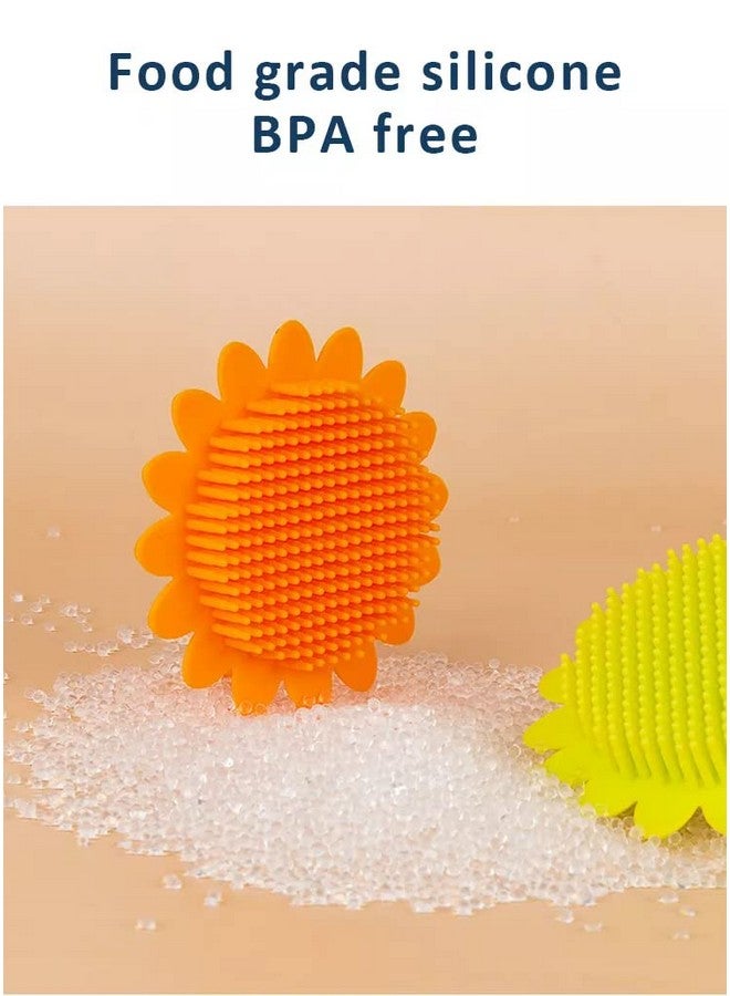 Shopurb Baby Shampoo Brush, Fine Bristles Silicone Bath Brush Handle Designs Skin-Friendly Comfort Convenient Silicone for Bathroom for Baby - Image 5