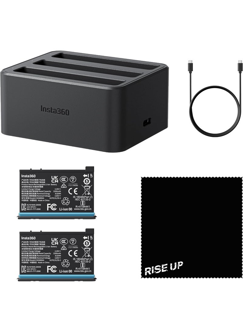 Insta360 Insta360 X4 Fast Charge Hub Battery Charger Pack Bundle  Includes 2 X4 Batteries  - Image 1