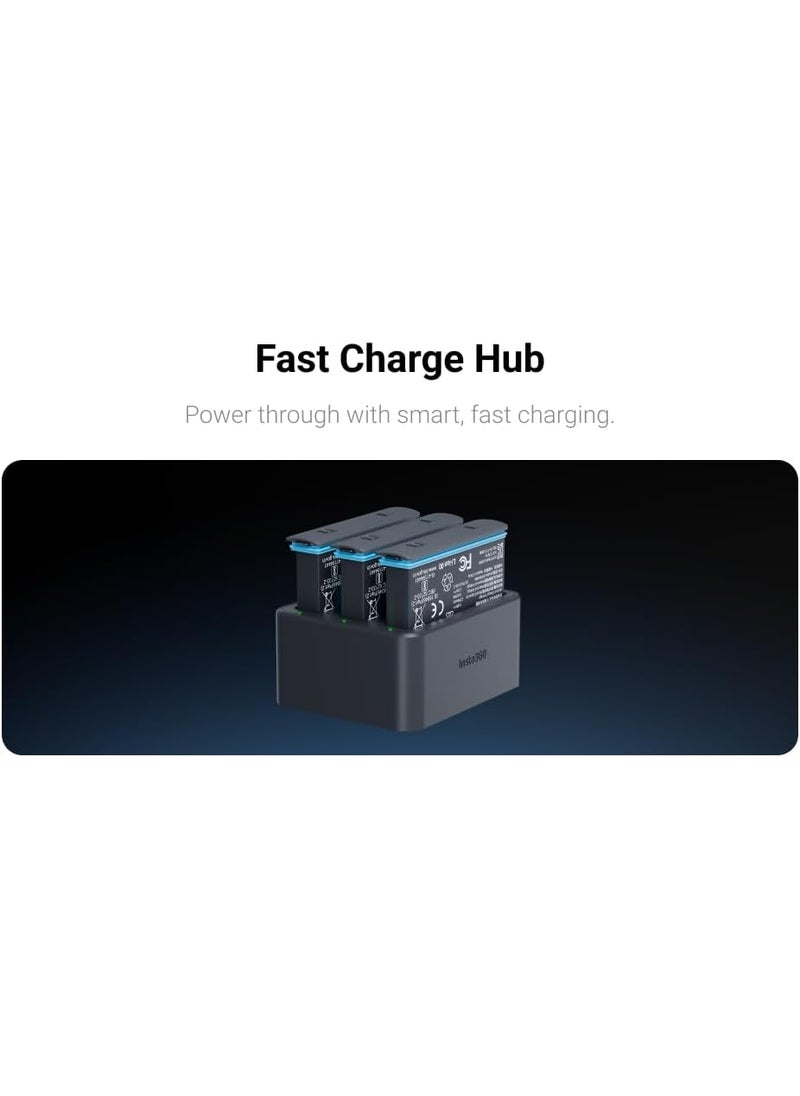 Insta360 Insta360 X4 Fast Charge Hub Battery Charger Pack Bundle  Includes 2 X4 Batteries  - Image 2