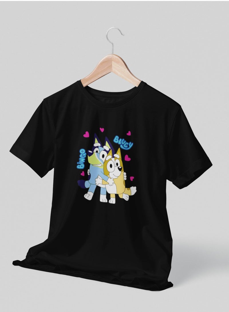 ZOOM Bluey and Bingo Kids T-Shirt for Boys and Girls