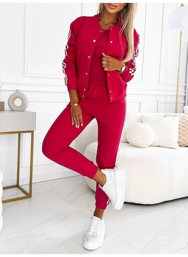 general 2025 - 2026 Elegant and Form-Fitting Blouse + Fashionable Casual Jacket Set (Three Pieces) - Image 1