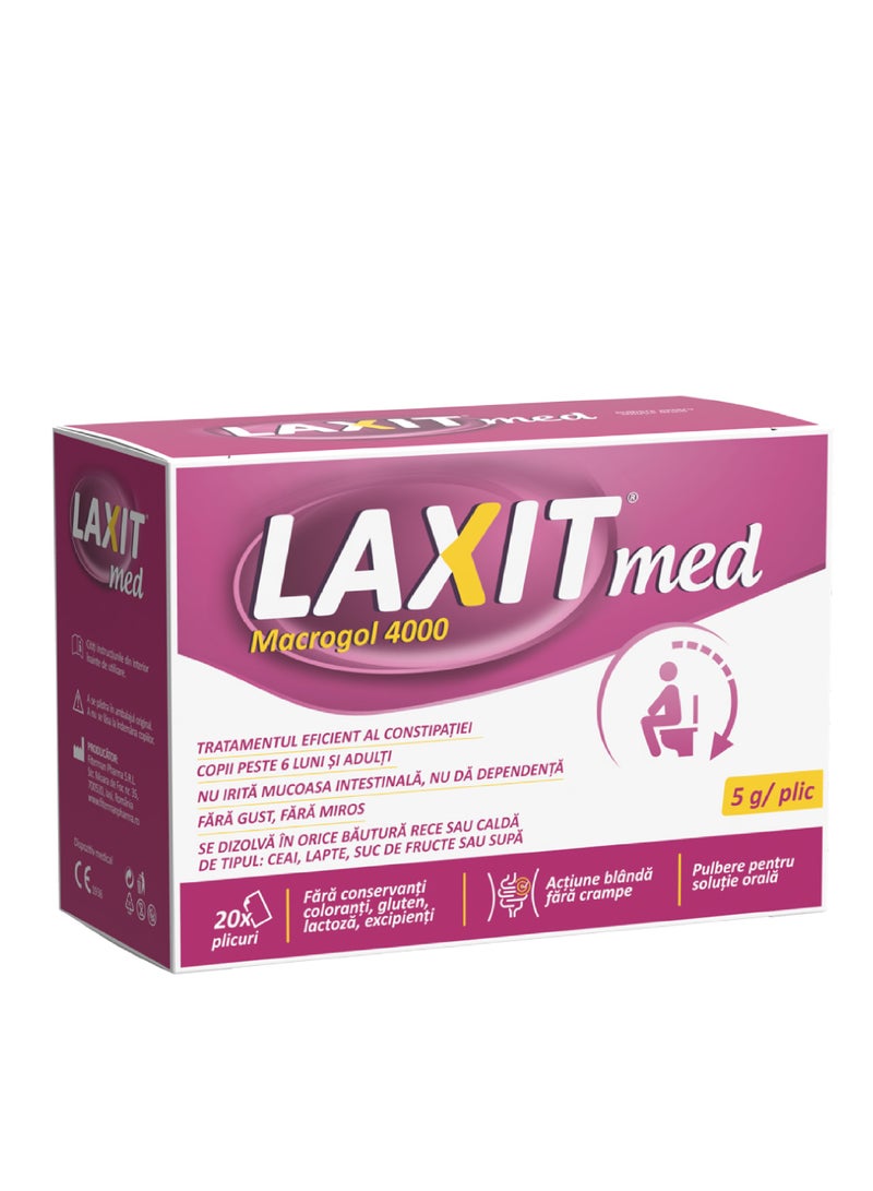 LAXIT MED SACHETS 5G*20'S(MACROGOL 4000)