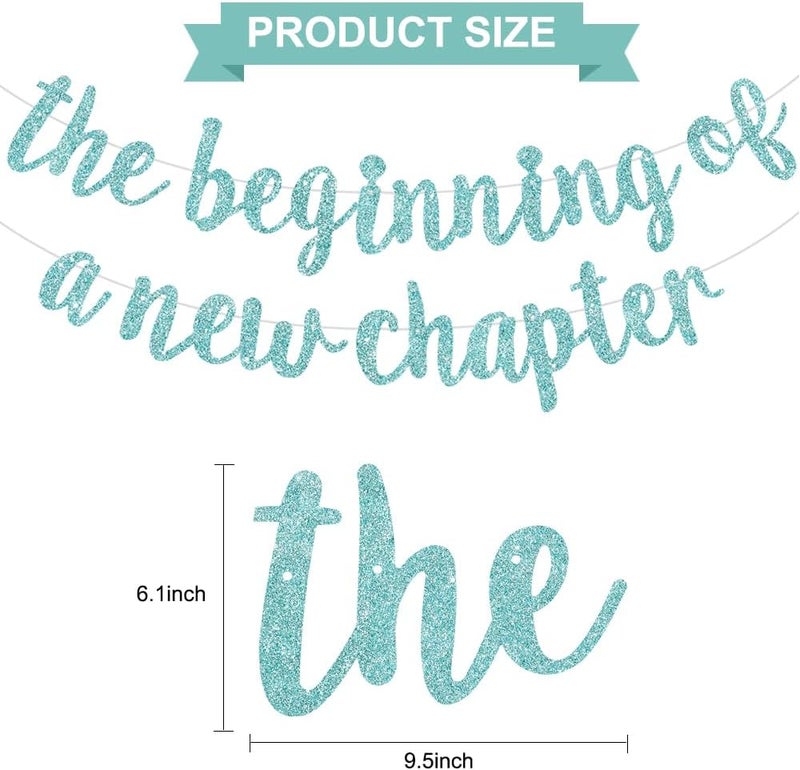 BEISHIDA بداية فصل جديد لافتة، كتاب وداع موضوع حفلة تدفئة منزل تهنئة زينة، لافتة حفلة مغادرة، لافتة تخرج 2025، مستلزمات تقاعد، أزرق فاتح - Image 2