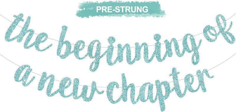 BEISHIDA بداية فصل جديد لافتة، كتاب وداع موضوع حفلة تدفئة منزل تهنئة زينة، لافتة حفلة مغادرة، لافتة تخرج 2025، مستلزمات تقاعد، أزرق فاتح - Image 1