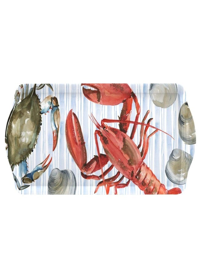 Pimpernel Summer Feast Collection Sandwich Tray | Serving Platter | Crudité and Appetizer Tray for Indoor and Outdoor use, Made of Melamine, Measures 15.1" x 6.5", Dishwasher Safe - Image 1