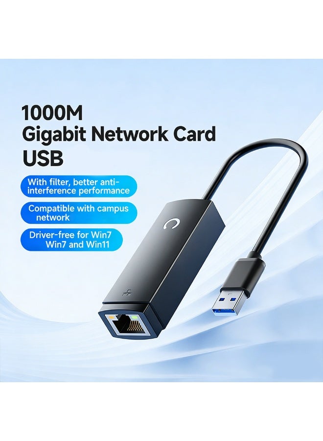 FDTY USB 3.0 to RJ45 Gigabit Ethernet Adapter with Signal Filter, High-Speed 1000Mbps Wired Network Converter, Plug and Play, Wide Compatibility for Laptops, PCs, Gaming Consoles & More. - Image 2