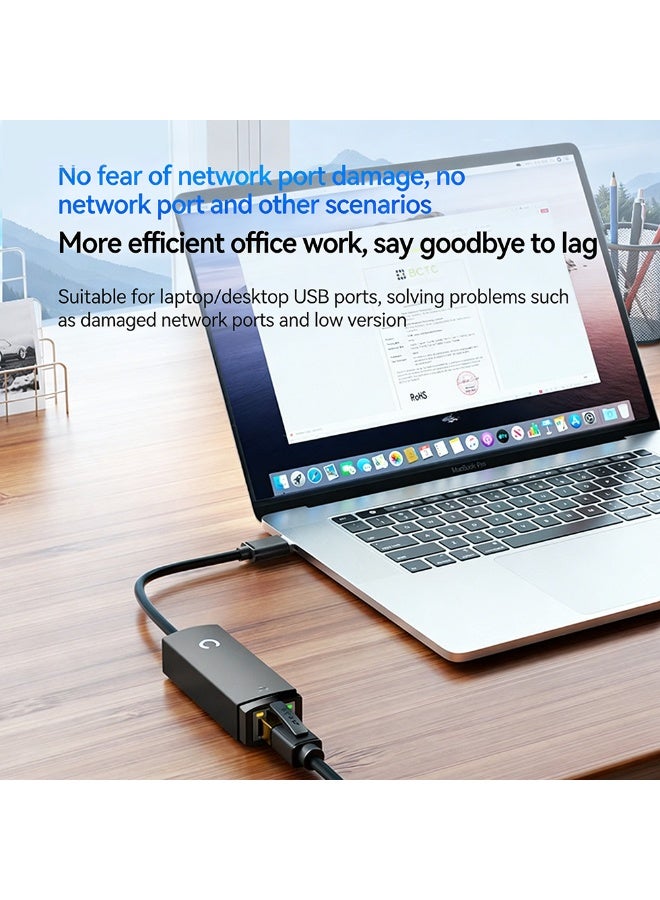 FDTY USB 3.0 to RJ45 Gigabit Ethernet Adapter with Signal Filter, High-Speed 1000Mbps Wired Network Converter, Plug and Play, Wide Compatibility for Laptops, PCs, Gaming Consoles & More. - Image 4