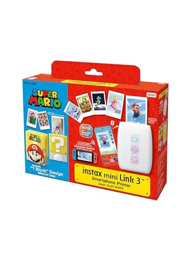 إنستاكس INSTAX mini Link 3 instant photo printer limited edition, with a Super Mario Block design silicone case, unique and fully customisable app (mini film sold separately) - Image 2