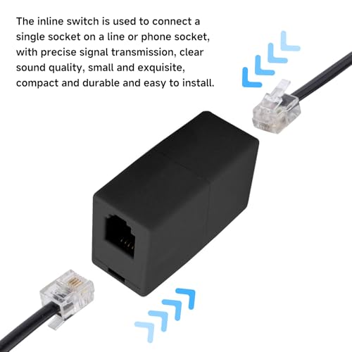 OLIREXD 5PCS RJ11 Coupler Connectors, Premium Quality Black Telephone in-Line Coupler 6P4C Phone Line Jacks with Gold Plated Contacts Female to Female for Phone Wire Extension - Image 4