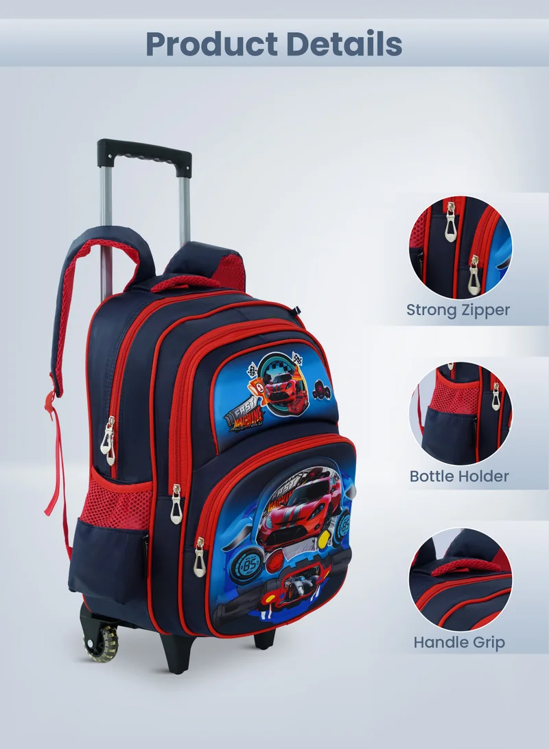 PARAJOHN Versatile 3-Piece School Bag Set: Backpack with Trolley, Lunch Box, and Pencil Case