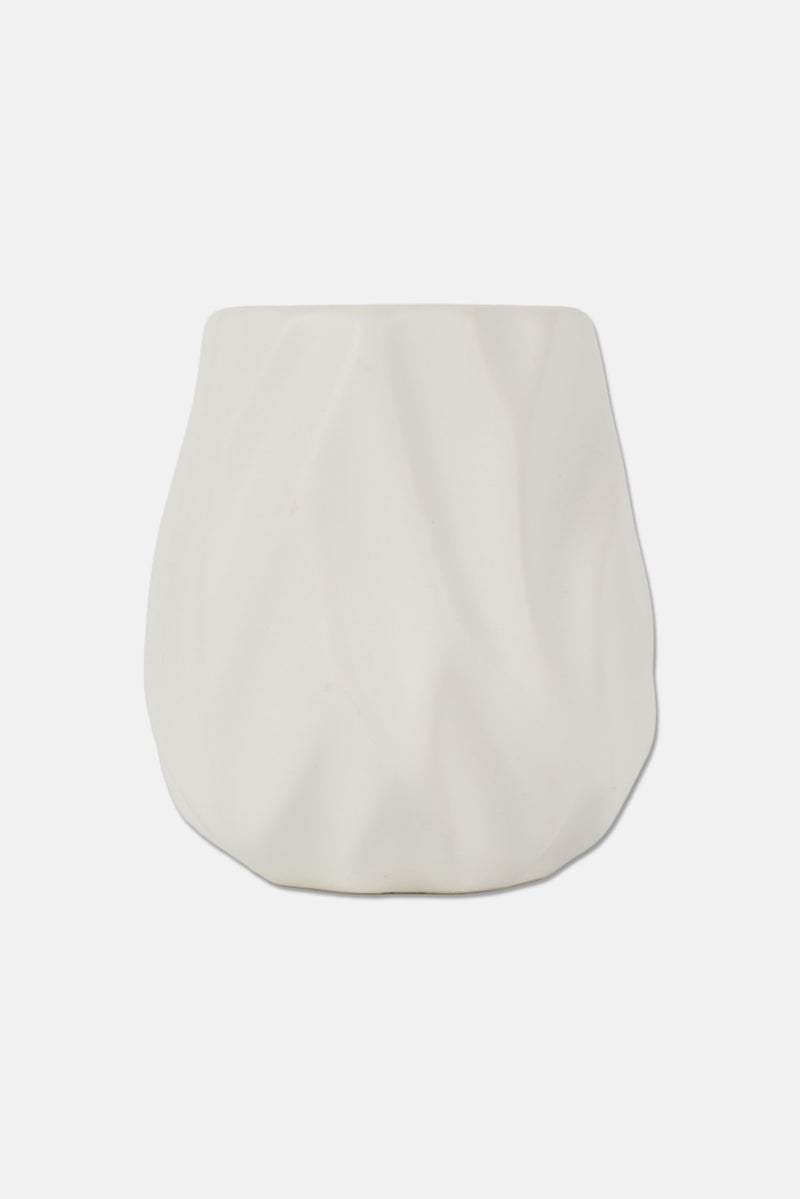 Trio Ceramic Cameo Wave Tooth Brush Holder, White - Image 2