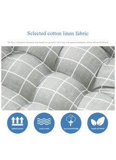 Anna Comfortable Office Cotton-Linen Breathable Round Chair Cushion  - Image 4