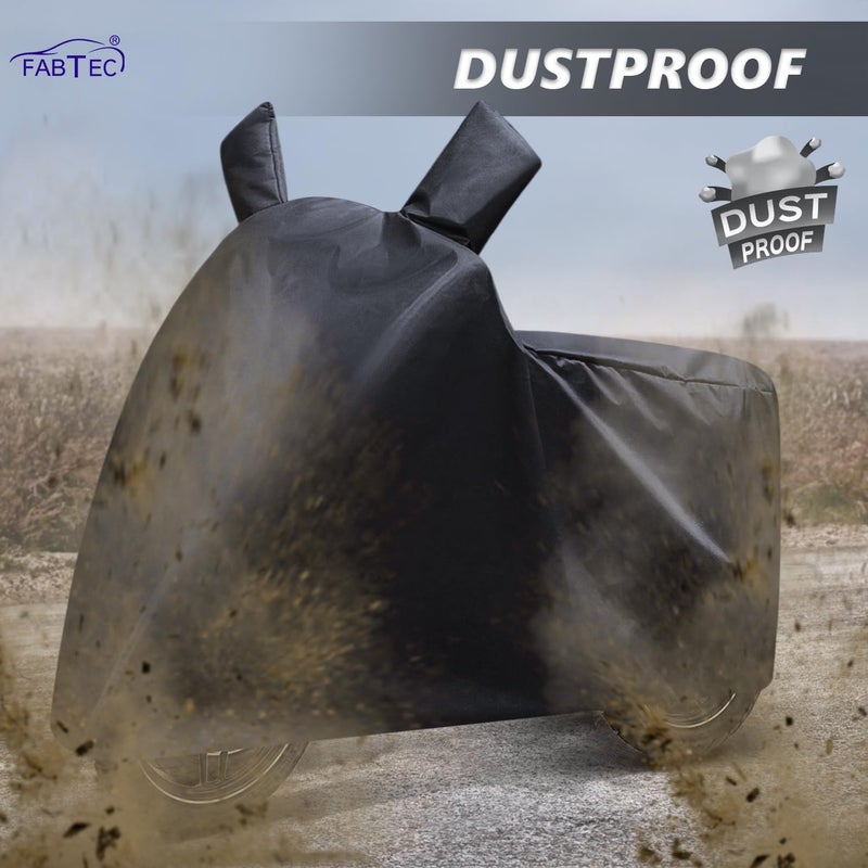 FABTEC Waterproof Scooty Body Cover Compatible for Honda Activa 4g, A1 (Black) - Image 2