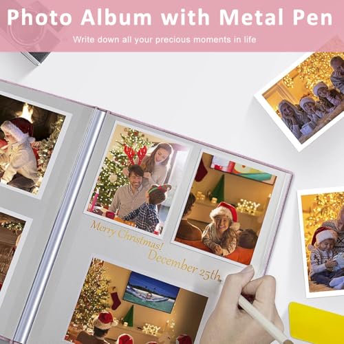 Climberty® DIY Photo Album for Photos Collection, Scrap Books for Memories with 40 Pages, Scrapbook Photo Album for 4x6 5x7 8x10 Pictures, Fashion Linen Hard Cover for Women Mom Family Baby Travel - Image 5