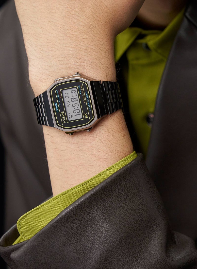 CASIO Vintage Digital Stainless Steel Watch A168WEHB-1A - Image 2
