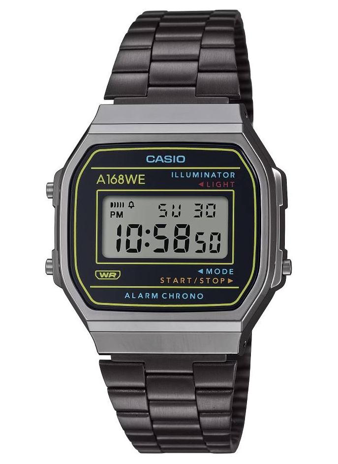 CASIO Vintage Digital Stainless Steel Watch A168WEHB-1A - Image 1