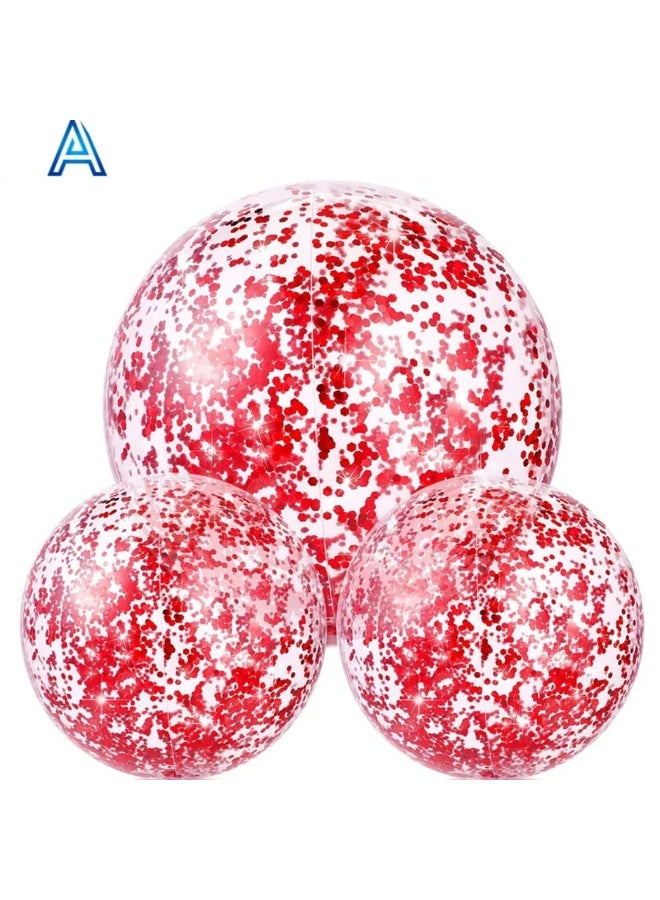 إل ديس طقم من 20 بالون – بالونات حمراء لامعة بحجم 12 بوصة مع بالونات شفافة محشوة بالقصاصات اللامعة (كونفيتي)، مجموعة بالونات للحفلات مثالية لأعياد الميلاد، حفلات الزفاف، عيد الحب، رأس السنة، الهالوين وزينة الكريسماس. - Image 4