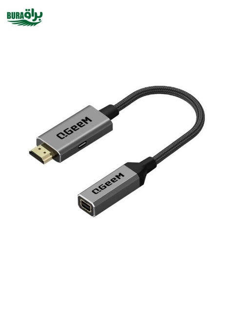 QGeeM QG-HD02 HDMI Single to Mini DP Converter(Silver Gray)