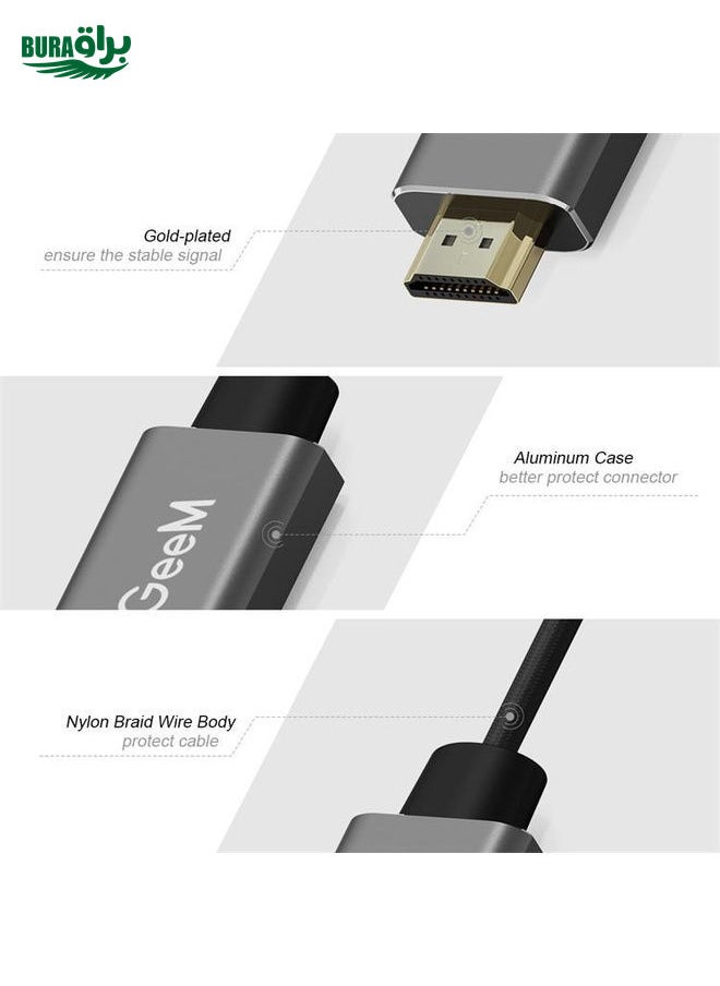 BURAQ - QGeeM QG-HD02 HDMI Single to Mini DP Converter(Silver Gray) - Image 1