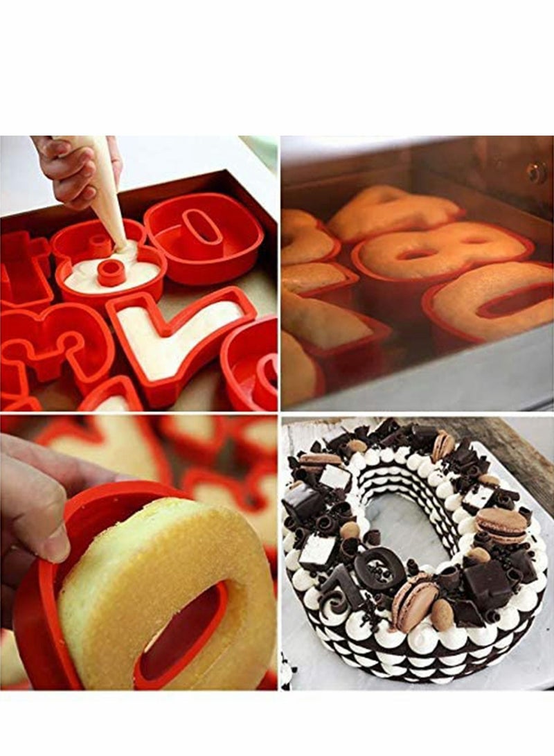 Y&D Number 0 Cake Tin 10" Large Silicone Baking Moulds Premium Non-Stick Mould - BPA Free  - Image 2
