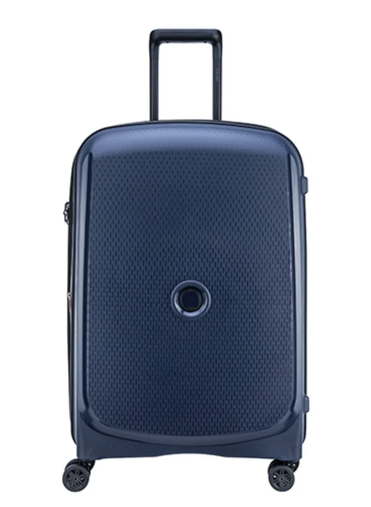 DELSEY Paris Belmont+ 71cm Hardcase 4 Double Wheel Expandable Check In Luggage Trolley Blue