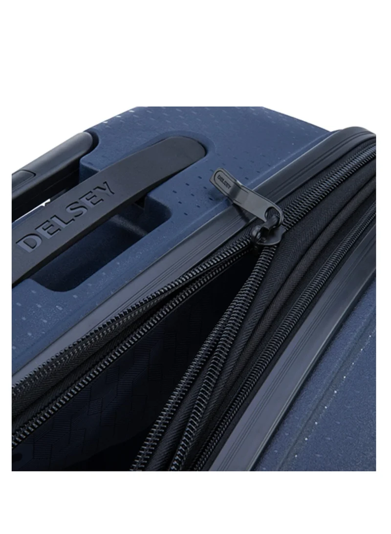 DELSEY Paris Belmont+ 71cm Hardcase 4 Double Wheel Expandable Check In Luggage Trolley Blue