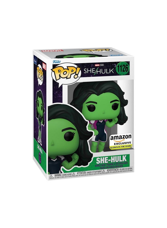 Funko Pop Marvel: She-Hulk - She-Hulk Glow in The Dark - Amazon Exclusive - Collectable Vinyl Figure - Gift Idea - Official Merchandise - Toys for Kids & Adults - Superheroes Fans - Image 1