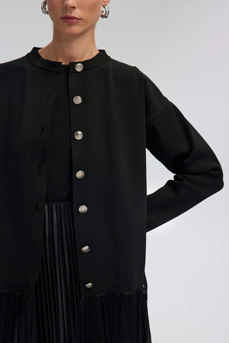 Touche Tassel Detailed Knitwear Jacket