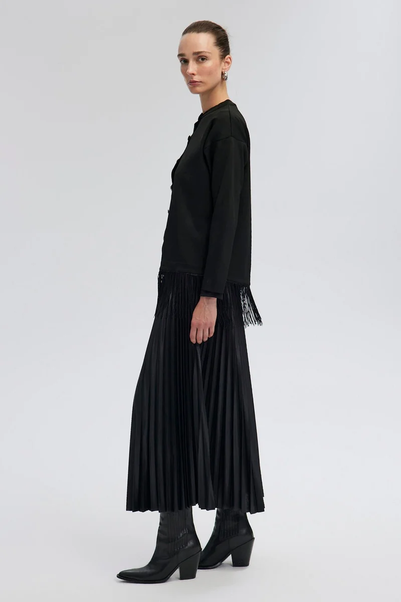 Touche Tassel Detailed Knitwear Jacket