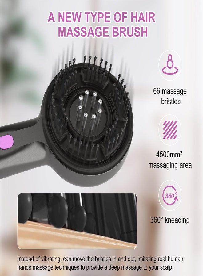 3 Gear Massage Comb with 360° Kneading Type-C Rechargeable 10 Days Battery for  Electric Scalp Massager - Image 3