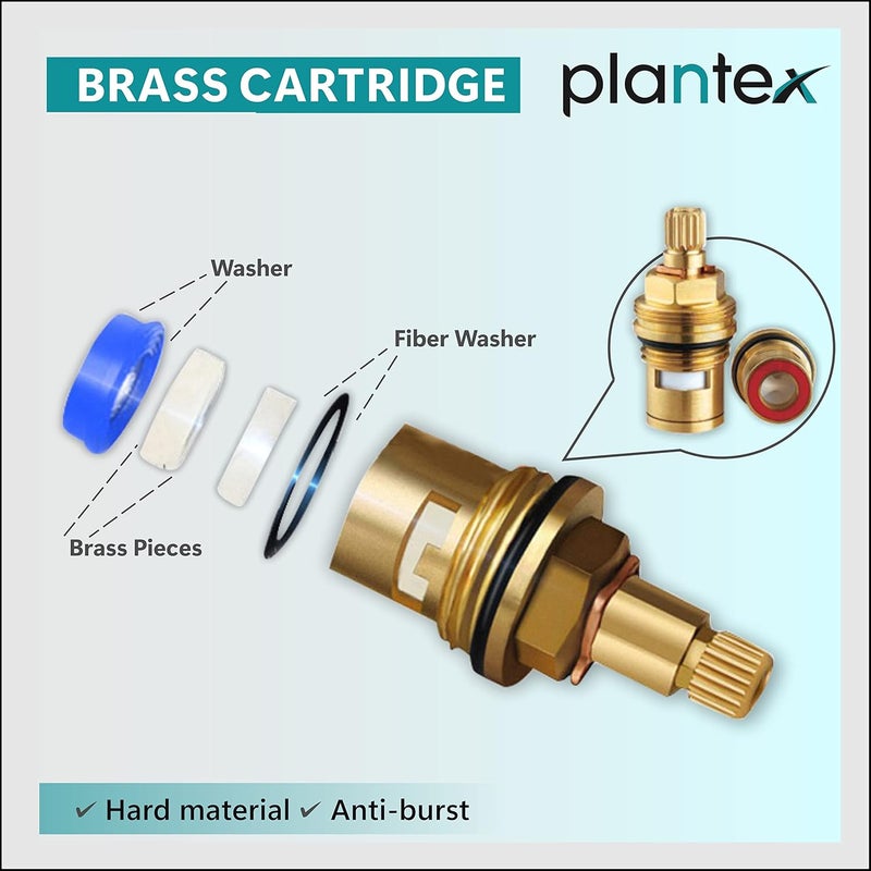 plantex Plantex Pure Brass Wall Mixer with Crutch for Arranging Hot Cold Water in The Bathroom with Teflon Tape Brass Wall FlangeMixer tap for BathroomBAL517Chrome - Image 5