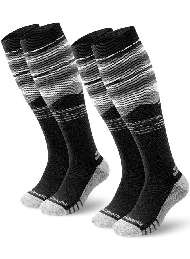 Supertrip 2 Pairs Merino Wool Ski Socks for Womens Mens, Full Cushion Thermal Winter Warm Thick Socks for Skiing Snowboarding - Image 1