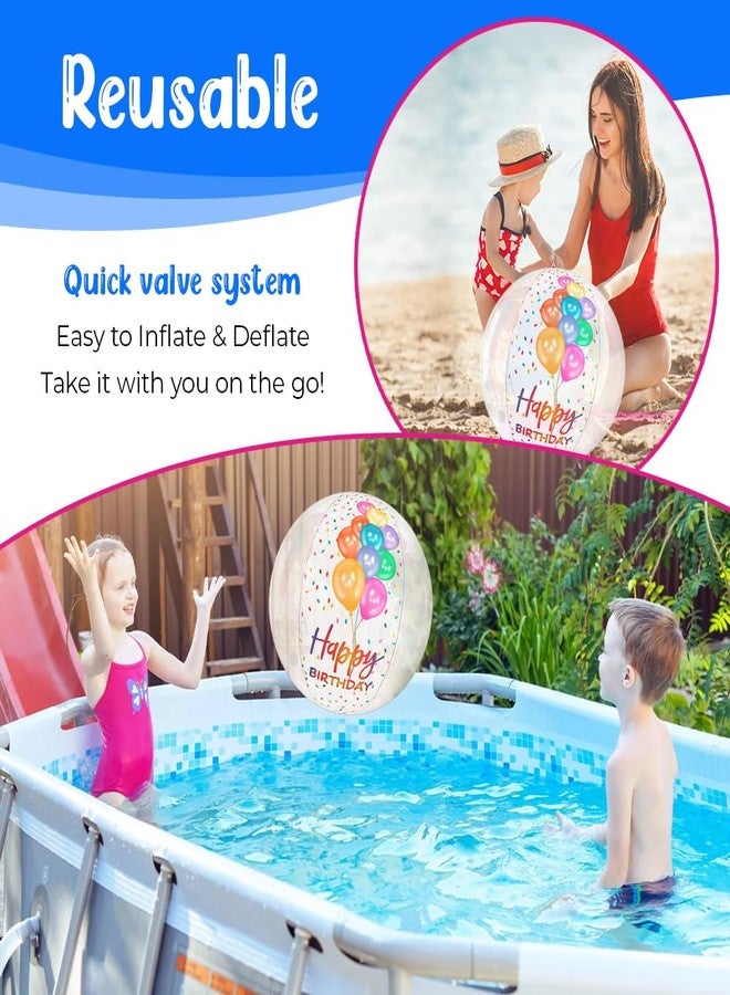 GRIP A POOL كرة شاطئية GRIP A POOL لحفلة عيد الميلاد - كرة قابلة للنفخ شفافة كبيرة جداً لحفلات عيد الميلاد في المسبح - زينة عيد ميلاد سعيدة وألعاب حفلات خارجية ممتعة للأطفال والكبار - Image 4