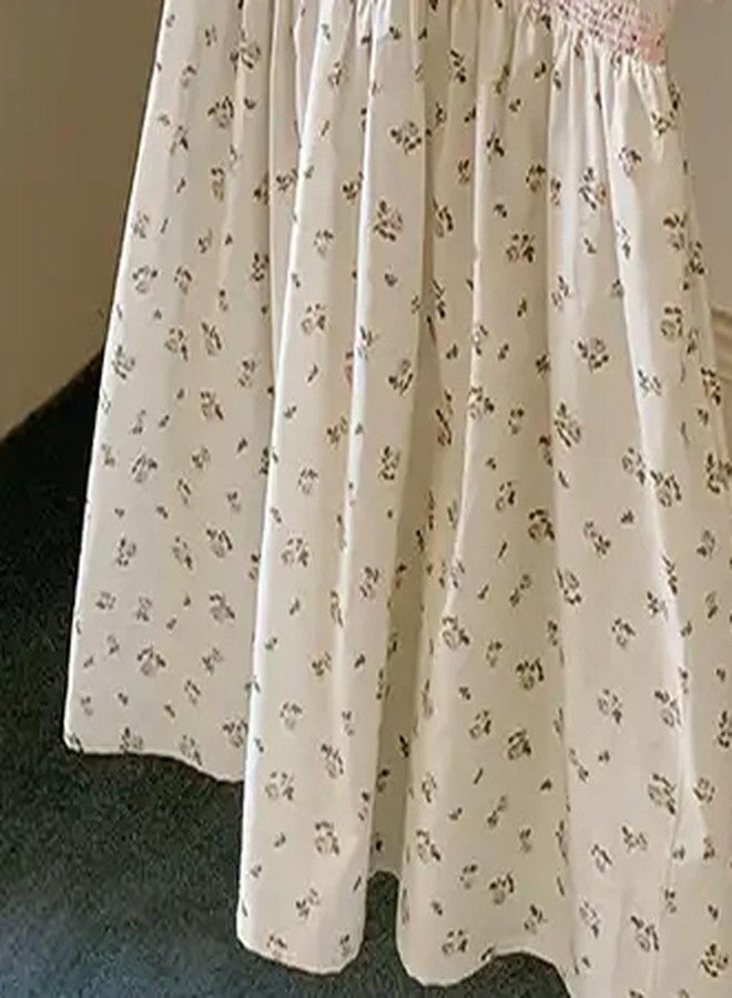 Magic Park فستان بيتر بان بقلنسوة للبنات من 1-7 سنوات - فساتين صيفية للأطفال - تنورة على شكل حرف A - ملابس العطلات للبنات (كم puff باللون المشمش، 6-7 سنوات) - Image 5