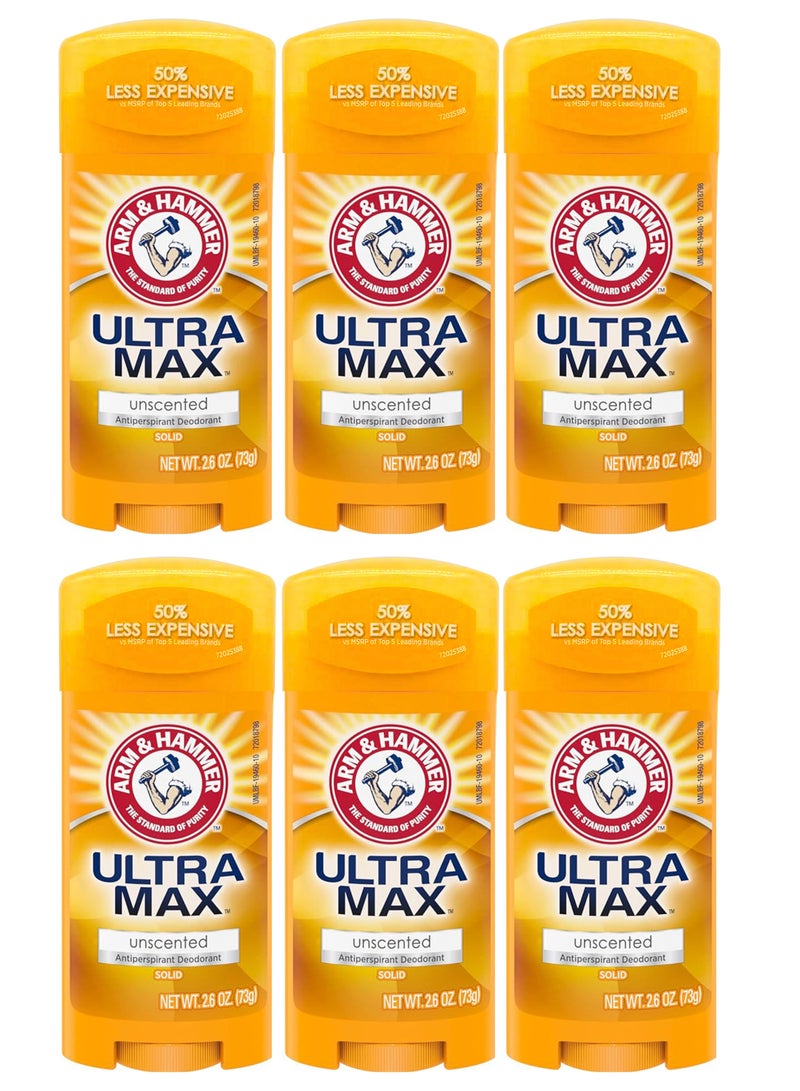 Arm & Hammer Pack Of 6 Arm And Hammer Ultra Max Unscented 73gm - Image 1