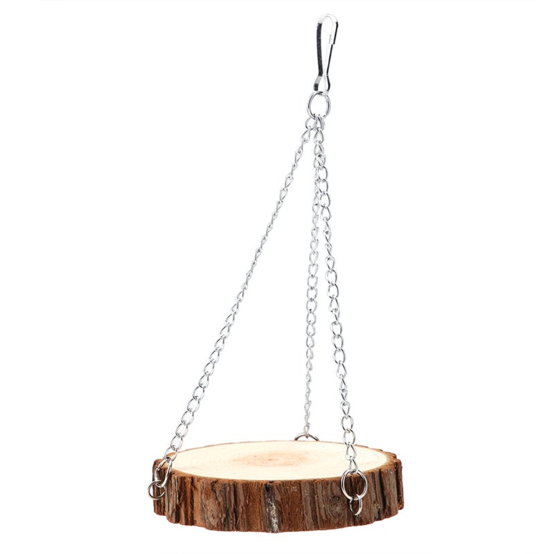 Parrot Swing Toy: 120x60x0.3cm High Quality Natural Wood - Safe Non-Toxic Sturdy Reusable Pet Swing Toy for Small Animals Like Parrots Hamsters Home Or Cage Use - Image 3