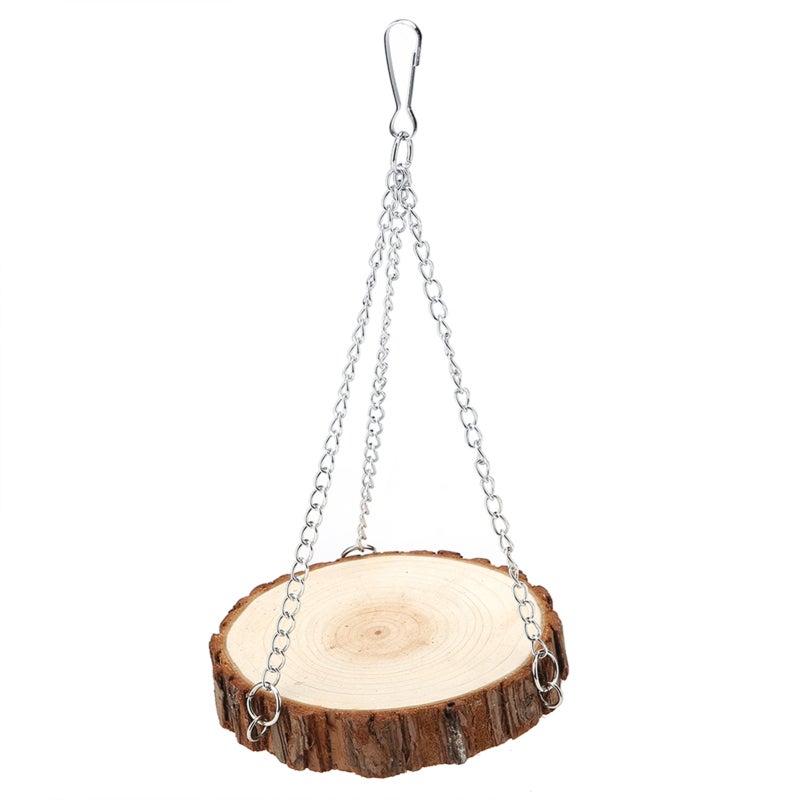 Parrot Swing Toy: 120x60x0.3cm High Quality Natural Wood - Safe Non-Toxic Sturdy Reusable Pet Swing Toy for Small Animals Like Parrots Hamsters Home Or Cage Use - Image 1