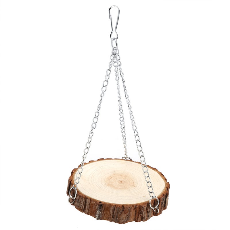 Parrot Swing Toy: 120x60x0.3cm High Quality Natural Wood - Safe Non-Toxic Sturdy Reusable Pet Swing Toy for Small Animals Like Parrots Hamsters Home Or Cage Use - Image 4