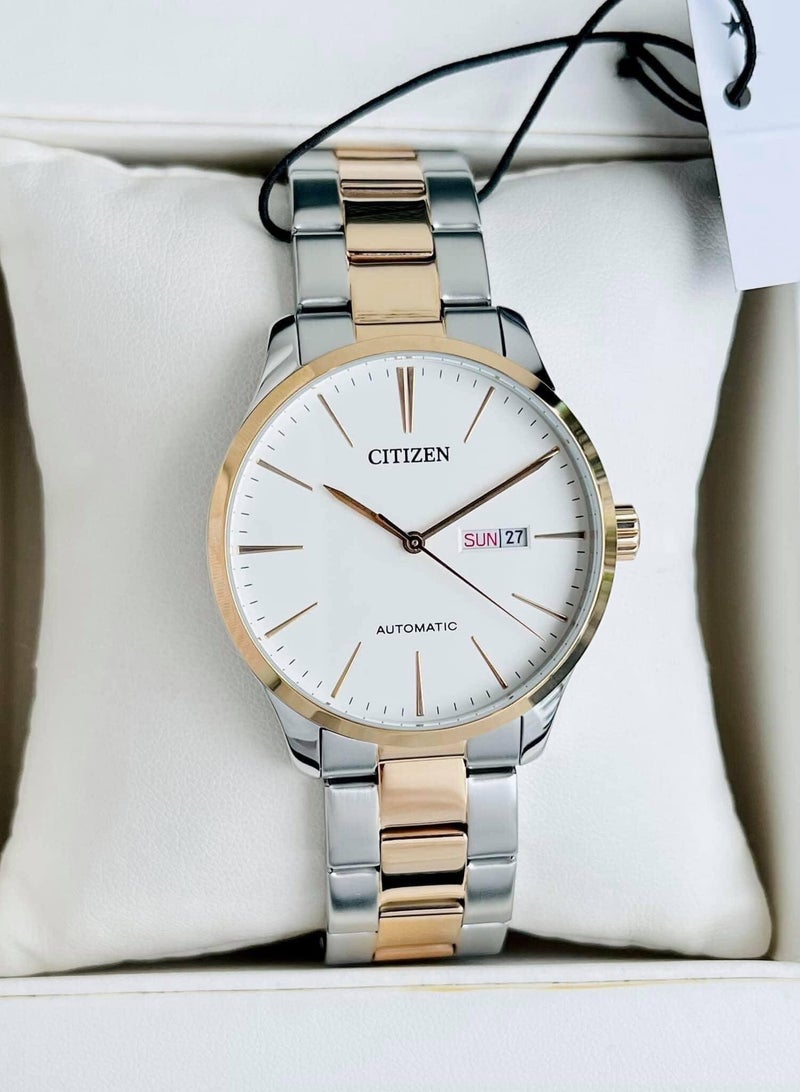 سيتيزن ساعة ميكانيكية للنهار والتاريخ للرجال - NH8356-87A - Image 4