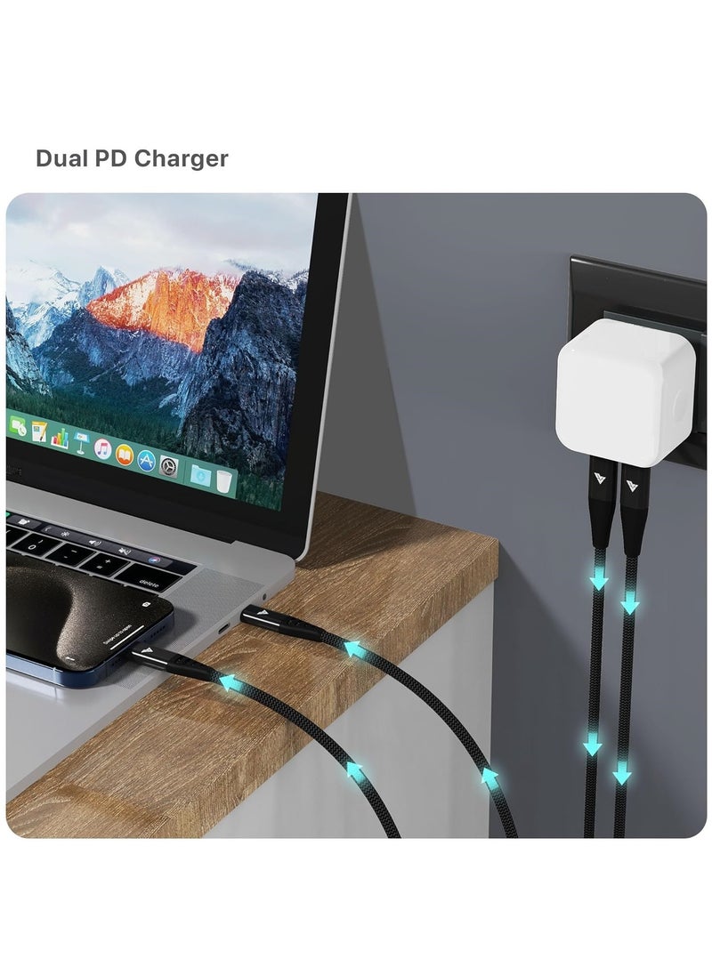 45W PD Dual Port Fast Charger Type C Adapter