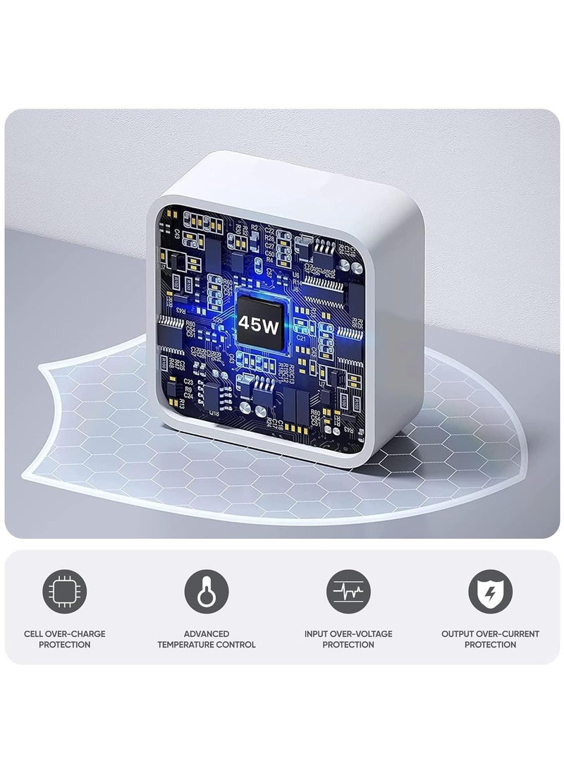 45W PD Dual Port Fast Charger Type C Adapter