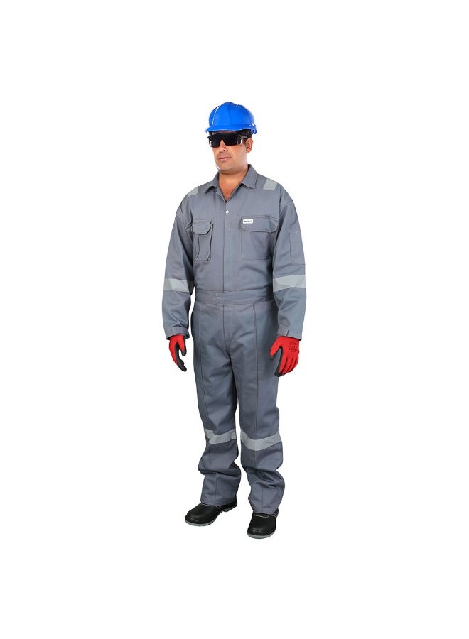 Vaultex Vaultex TOP 260GSM Cotton Coverall , Grey, 4XL  - Image 1